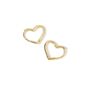 Gold Plated Sterling Silver Heart Hoop Earrings, thumbnail 2 of 3