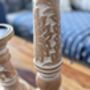 Mango Wood Pillar Candle Holder Set Of Two, thumbnail 8 of 9
