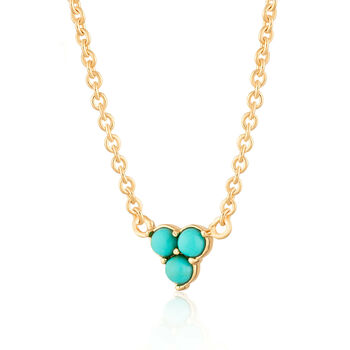 Turquoise Trinity Necklace With Slider Clasp, 5 of 12