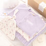 Lilac Baby Girls Floral Cluster Gift Set, thumbnail 1 of 12