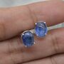 Kyanite Stud Earrings: Sterling Silver Or Gold, thumbnail 1 of 6