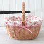 Oilcloth Lined Wicker Picnic Basket, thumbnail 1 of 1