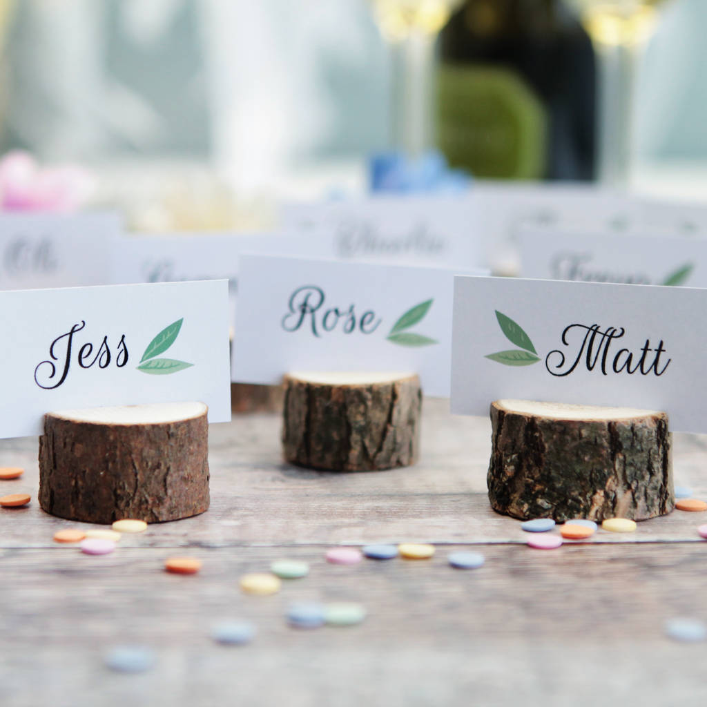 10x Wooden Place Card Holders, 1 of 3