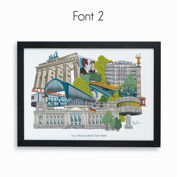 Personalised Berlin Skyline Print, 3 of 8