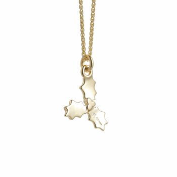 Holly Leaf Fine Solid Gold Charm, 7 of 8