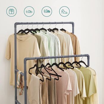 Clothes Rail Clothes Rack Drying Rail Metal Stand Shelf, 7 of 12