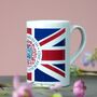King Charles 3rd Official Logo Union Jack Coffee Cup, thumbnail 1 of 2