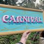 'Carnival' Gold Leaf Typography Wall Art Sign, thumbnail 6 of 8