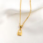 Padlock Pendant Necklace 18ct Gold Plated, thumbnail 1 of 5