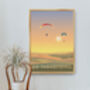 Go Paragliding Travel Poster Art Print, thumbnail 5 of 8