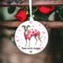 Personalised Greyhound Dog Love Decoration, thumbnail 1 of 2