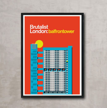 Brutalist London Balfron Tower Illustrated Poster, 3 of 3