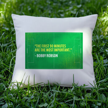 Personalised Football Quote Cushion Cover, 2 of 3
