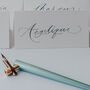 White Wedding Place Cards Written By Hand, thumbnail 2 of 5