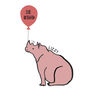 Personalised Rhino Balloon Print, thumbnail 4 of 4