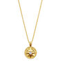 Gold Plated Star Coin Pendant Necklace With Cz Crystal, thumbnail 2 of 2