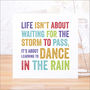 'Dance In The Rain' Contemporary Quote Card, thumbnail 2 of 6