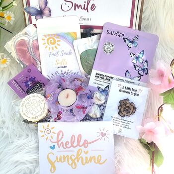 Hello Sunshine Butterfly Pamper Gift | Just For You Cheer Up Hug Box, 7 of 12