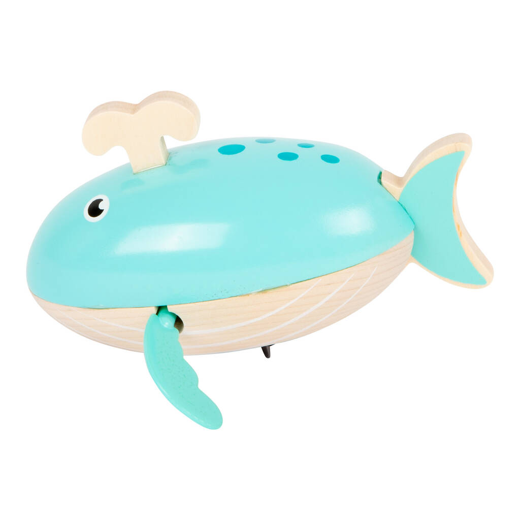 Wooden Wind Up Whale Bath Toy By Little Baby Company