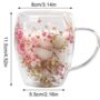 Dried Flower Double Walled Glass Mug, thumbnail 4 of 4