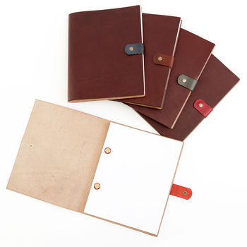 Personalised Refillable Leather Notebook, 5 of 12