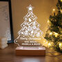Personalised Christmas Tree Wooden Based LED Light, thumbnail 1 of 11