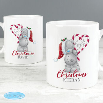 Personalised With Love At Christmas Couples Mug Set, 2 of 4