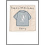 Personalised Football Shirt 16th Birthday Card, thumbnail 7 of 8