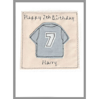 Personalised Football Shirt 16th Birthday Card, 7 of 8