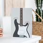 Silver Sky Guitar Card | Guitarist Birthday Card, thumbnail 1 of 5