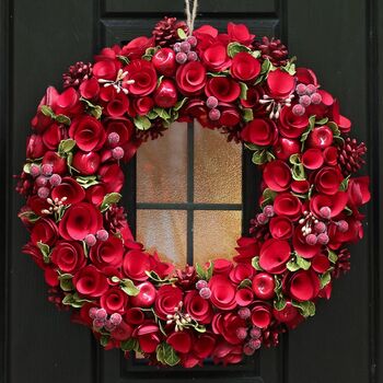 Extra Large Luxury Winter Roses Wreath, 2 of 7