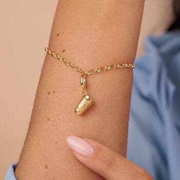 Takeaway Coffee Cup Charm Necklace, Sterling Silver Or 18ct Gold Plated, 6 of 11