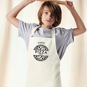 Personalised Pizza Pro Apron For Kids, 2 of 3