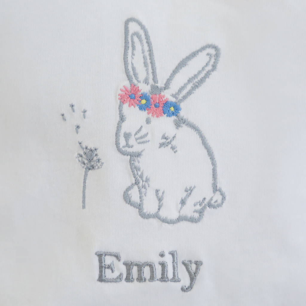 personalised pink bunny