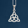 Sterling Silver Celtic Triquetra Necklace, thumbnail 2 of 12