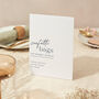 Wedding Confetti Table Sign A4 Modern Typography Script, thumbnail 1 of 5