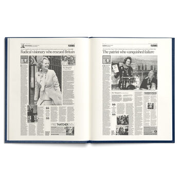 Margaret Thatcher Daily Telegraph Personalised Deluxe History Book, 5 of 8