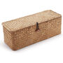 Handwoven Seagrass Storage Basket With Lid And Sections, thumbnail 2 of 3