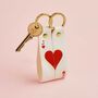 Personalised Ace Of Hearts Couples Keyring Set, thumbnail 1 of 5