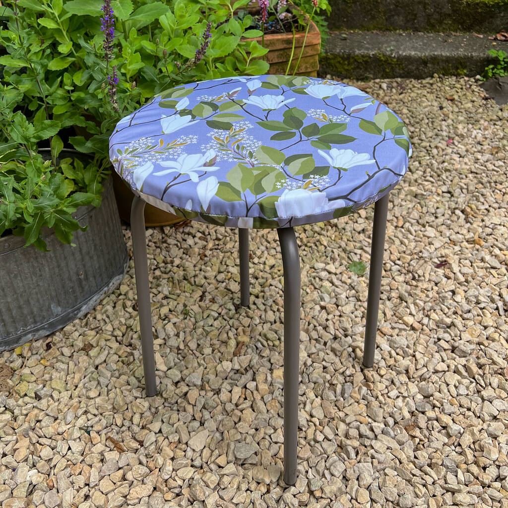 Circular Round Garden Outdoor Seat Pads Magnolia Floral By Celina Digby