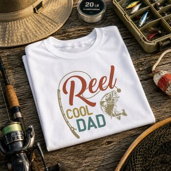 Reel Cool Dad Fishing T Shirt Gift, 3 of 11