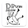 Drunk Again Coaster – David Shrigley Funny Art Design, thumbnail 3 of 5
