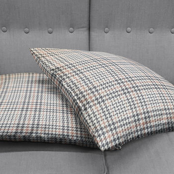 Grey And Brow Crowbar Patterns Cushion Cover, 4 of 7