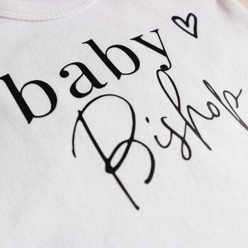 Personalised Baby Name Short Sleeve Bodysuit, 10 of 11
