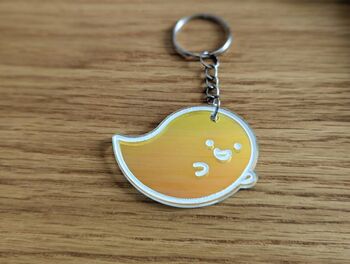 Halloween Ghost Keyring Iridescent Acrylic Keychain, 5 of 6