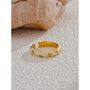 Monaco D’or Gold Foil Ombré Enamel Band Charm Ring, thumbnail 4 of 4