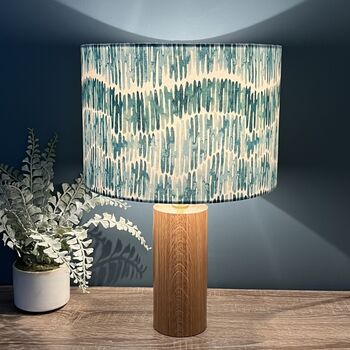 Tidal Mineral Seafoam Blue/Green Drum Lampshades, 3 of 9