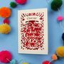 Personalised 'First Christmas' Papercut Card, thumbnail 1 of 9