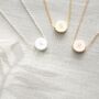 Mini Disc Initial Personalised Necklace, thumbnail 2 of 12