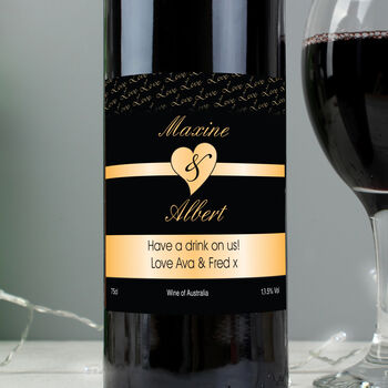 Personalised Couples Red Wine Gift, 2 of 5